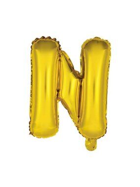 Gold Foil Letter "N" Balloon - 14 Inch Celebrate It